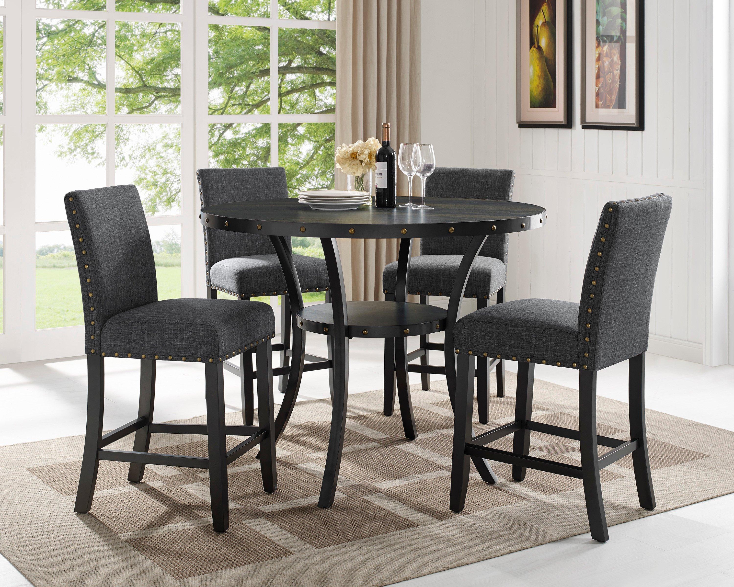 Counter height round best sale dining table for 4